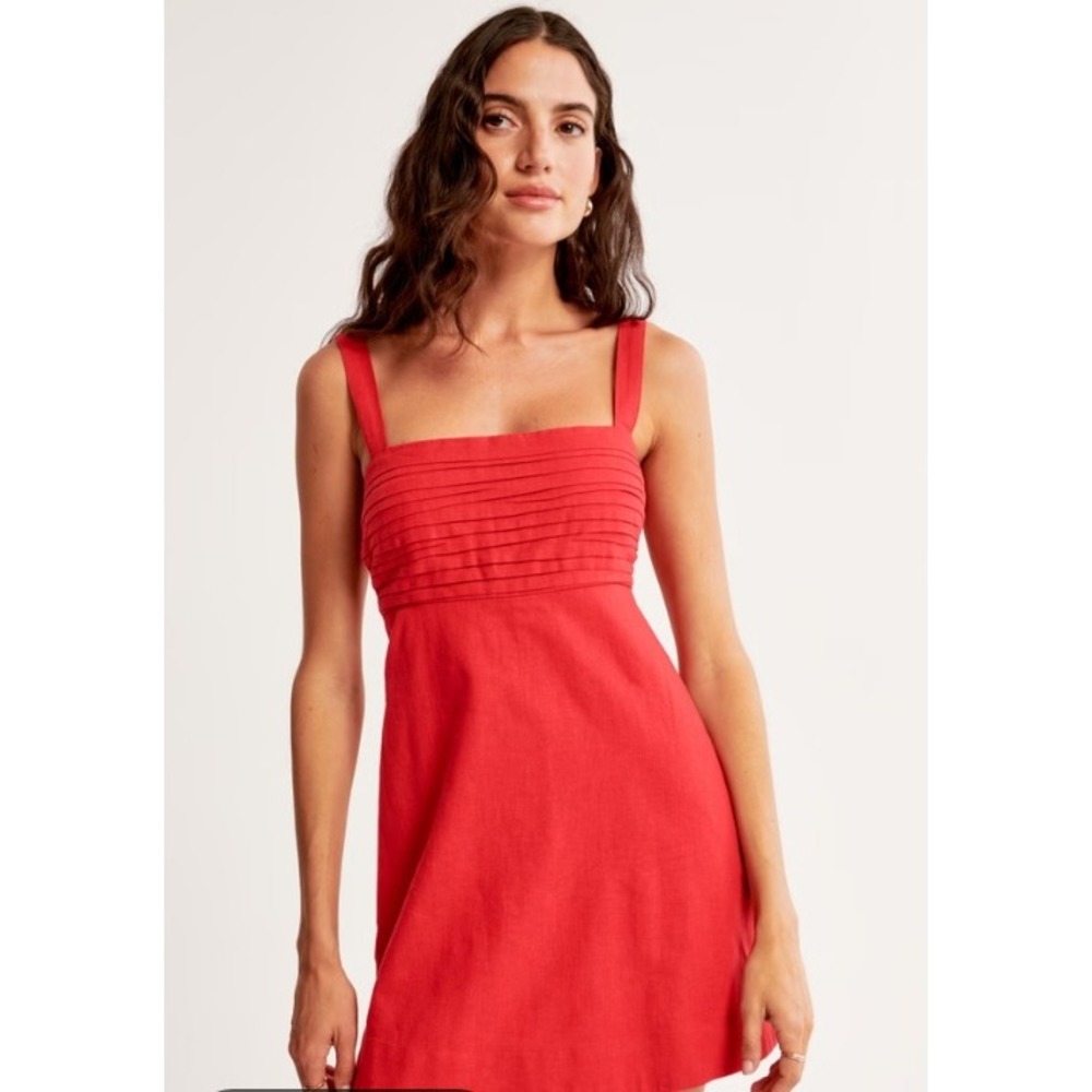 Abercrombie & Fitch Emerson Linen-Blend Skort Dress Preppy Casual Vacation